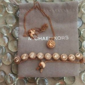 Michael kors matching bracelet and necklace set